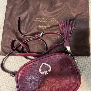 Kate Spade Plum Crossbody Bag with Tassel